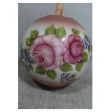 Pink & white parlor shade with pink floral design