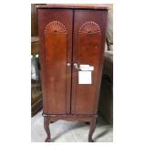 Jewelry cabinet on cabirole legs 16" L x 13" W x