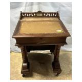 Captains Desk  with gingerbread railing, early