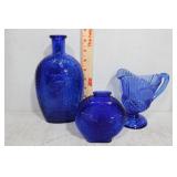Three pcs - American Eagle bottle, Pitcher &