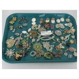 Vintage costume brooches
