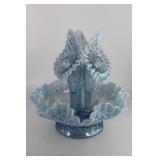 Fenton opal iridescent epergne 3 horn