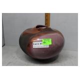 Southwestern art glass 7" H luster over stone