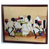 Framed original on canvas - South American artist