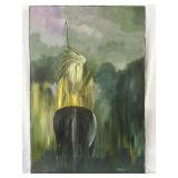 Native American Abstract on horseback by Beverly