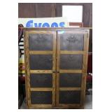Contemporary Grain tin front kitchen cabinet