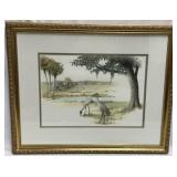 Framed Florida Print of Sandhill Cranes and
