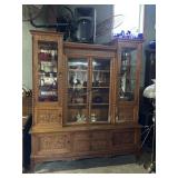 Outstanding Oak Display Cabinet with Barley twist