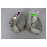 Pair of Danish shell dishes