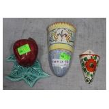 Three wall pockets - apple, Japanese Maruhon