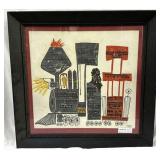 Jim Rose MCM framed Railroad scene 1968 24" X 24"