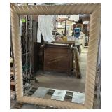 Contemporary framed wrap mirror 37" x 45"
