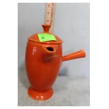 Fiestware orange coffee pot with handle