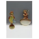 Hummel girl with watering can & Hummel angel wall