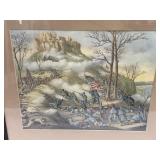 Civil War Battle framed print 25" x 22"
