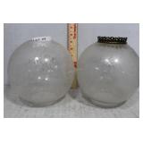 Two complementary clear to frost etched parlor