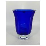 San Carlos by Block cobalt vase with weighted