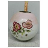 Peach pansy parlor lamp globe 8.5" H 3.75"