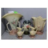 The GREAT HULL- 5pcs pottery - three vases & two