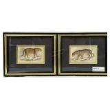 Two complimentary Currier & Ives leopard prints
