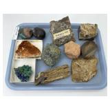Rocks & minerals - rock, Azurite, petrified wood