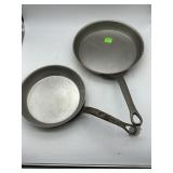 Two Falk culinar copper frying pans