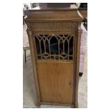 Edison Phonograph in oak cabinet with record