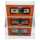 Three Lionel I Love ... Boxcars incl Delaware,