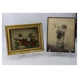 Two petite prints - framed Nager Strawberries &