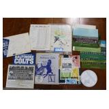 Baltimore Colts collector ephemera 1970s & 80s