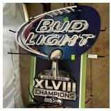 Bud Light XLVII Seattle Seahawks neon