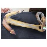 wood carved anchor 41" H