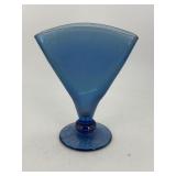Fenton fluted cobalt vase