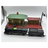 American Flyer Engine and coal car & Vintage Tin
