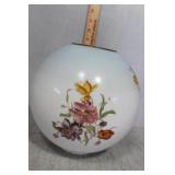 Floral HP parlor lamp globe