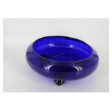 Cobalt footed bowl
