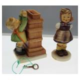 Two Goebel figures - girl bank & girl in bonnet