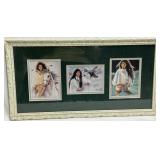 Native American framed trio of prints by MAija