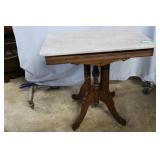 Eastlake style marble top side table