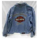 Harley Davidson jean jacket sz XL
