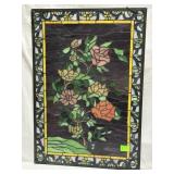 Stained Glass Rose window panel 18" x 26.5"