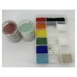 petite art glass rainbow beads