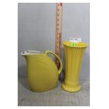 Yellow Hall vase & Fiestaware Yellow vase