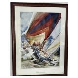 First Around Sailing print artist signed lower