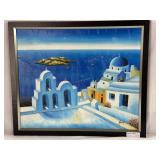 Santorini acrylic on canvas 26.75" x 22.75" -