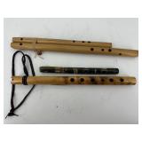 Four wooden flutes - Roger made
