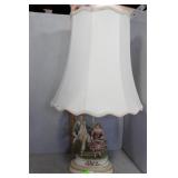 Porcelain courting couple lamp