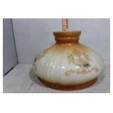 Parlor porcelain shade in amber to cream with