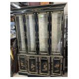 Chinese Black lacquer china cabinet