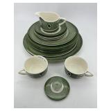 Green Colonial Homestead Dish set by Royal